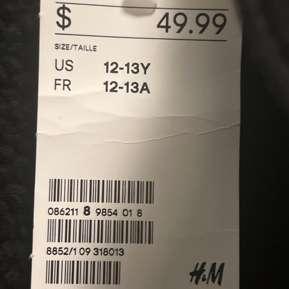 NWT H&M vegan leather cafe racer jacket w/removable hood - Picture 6 of 6